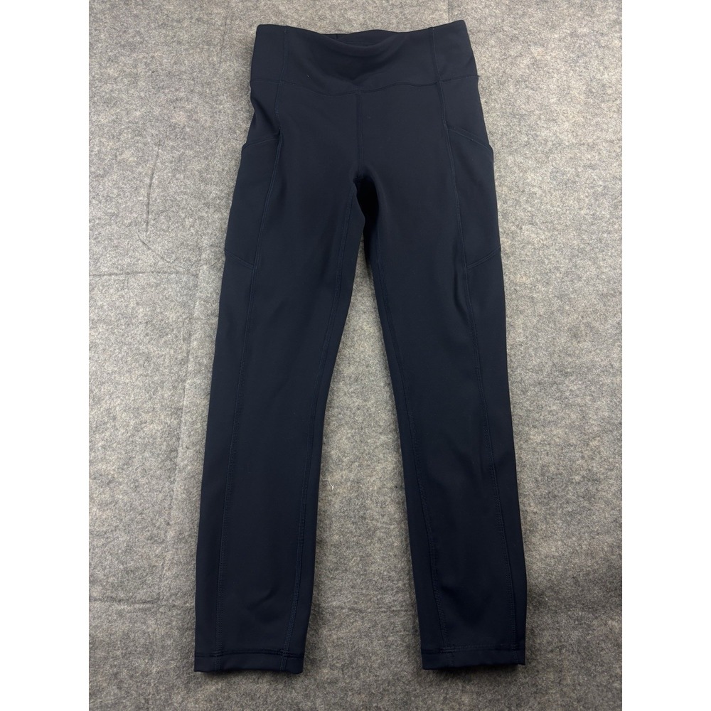 Lululemon Invigorate HR Crop 23" LW6BDVS TRNV True Navy Blue Size 4 Pockets